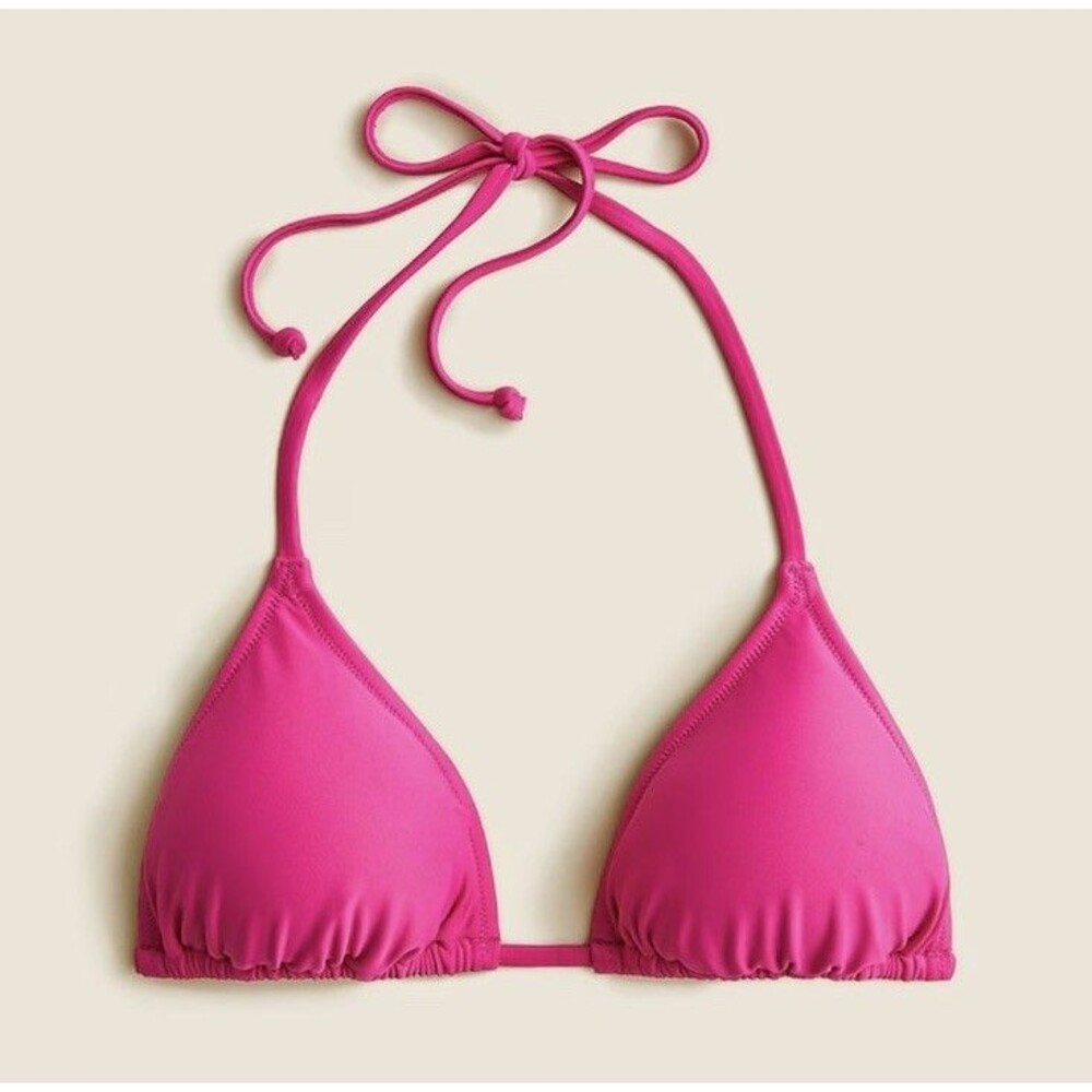 J.Crew Triangle String Bikini TOP Size 2X PINK Beach Vacation Summer NWT